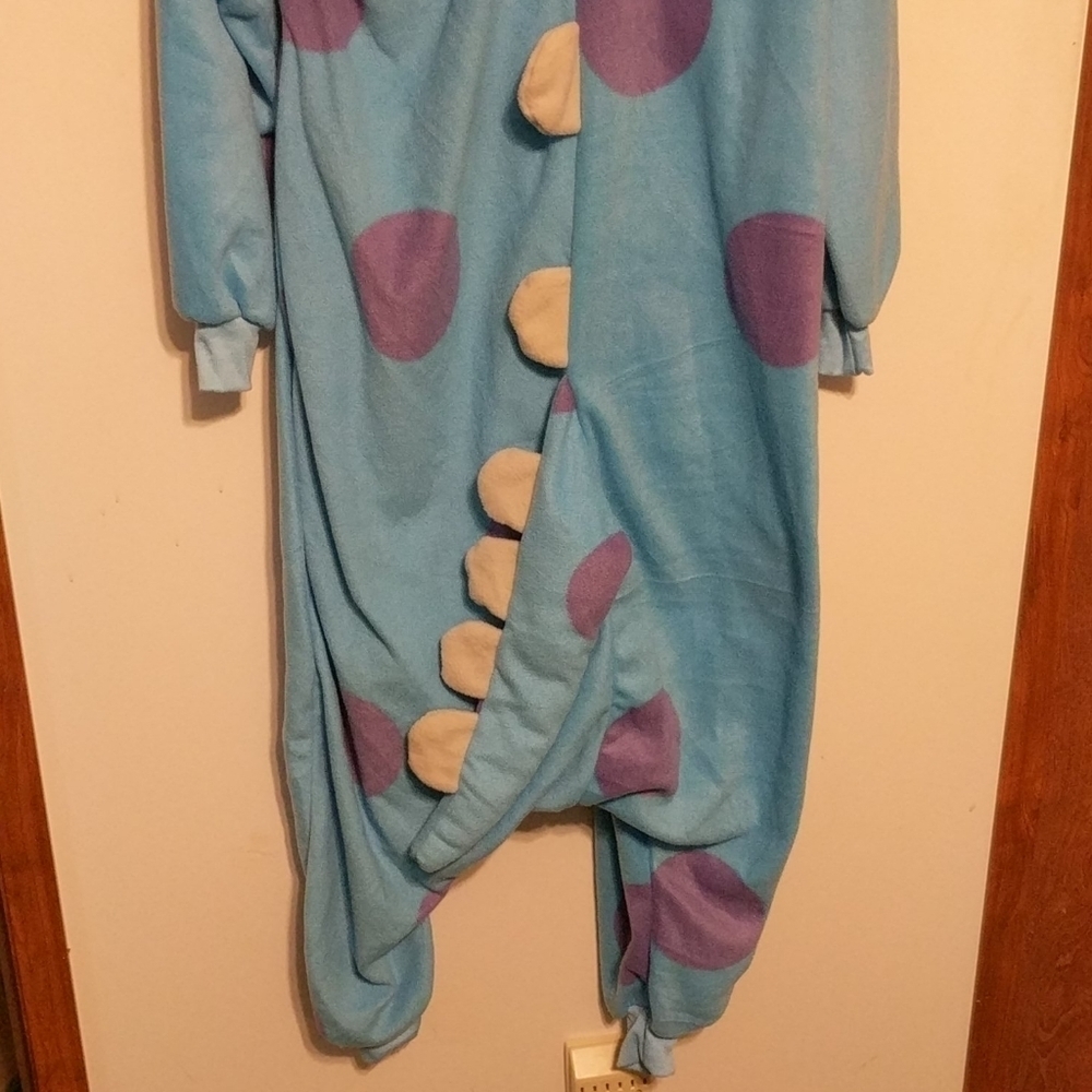 Dragon Monster Hooded Jumpsuit Pajamas - size Medium - Picture 8 of 8
